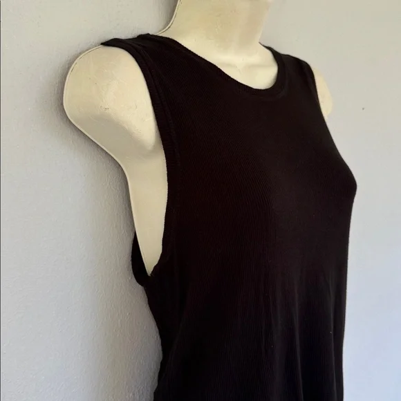No Boundaries black spandex stretch ribbed knit sleeveless tank top size large - Picture 5 of 9